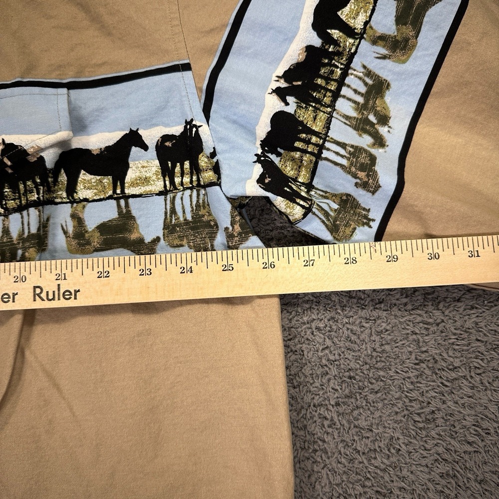 Vtg Roper Western Shirt Mens Extra Large Tan Horse Aztec‎ Rodeo Rancher Cowboy - Picture 9 of 15